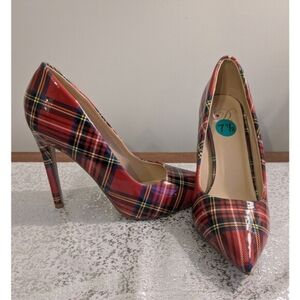 Shoes Womens Sz 7.5 Red Prep School Coquette Holiday